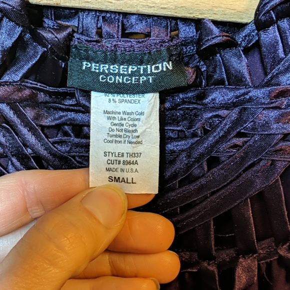 Perception Concept plum dressy top - Picture 3 of 6